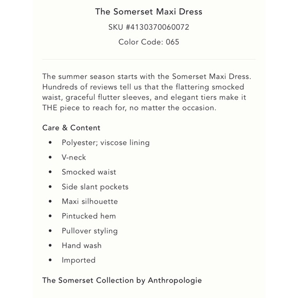 Anthropologie Rose Somerset Maxi Dress - Picture 5 of 8